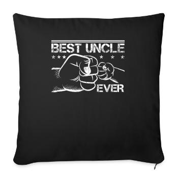 Best uncle shirt design - Sofa pillowcase 17,3'' x 17,3'' (45 x 45 cm) - black - Front