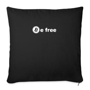 BTC être libre - Housse de coussin décorative 45 x 45 cm - noir - Devant