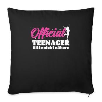 Official Teenager Offiziell Teenager 13 Jahre - Sofakissenbezug 45 x 45 cm - Schwarz - Vorne