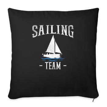 T-shirt de l'équipe de voile Équipe de voile - Housse de coussin décorative 45 x 45 cm - noir - Devant