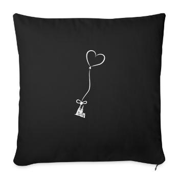 From the heart of Cologne Edition - Sofa pillowcase 17,3'' x 17,3'' (45 x 45 cm) - black - Front