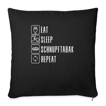 Mangez Sleep Snuff Repeat - Housse de coussin décorative 45 x 45 cm - noir - Devant