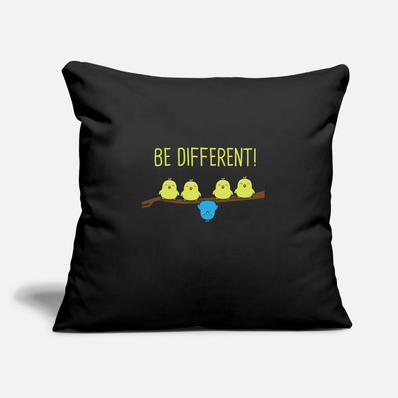 Be different ondulation oiseau Housse de coussin décorative 45 x 45 cm
