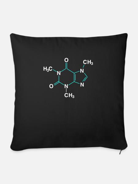 Caffeine - Sofakissenbezug 45 x 45 cm - Schwarz