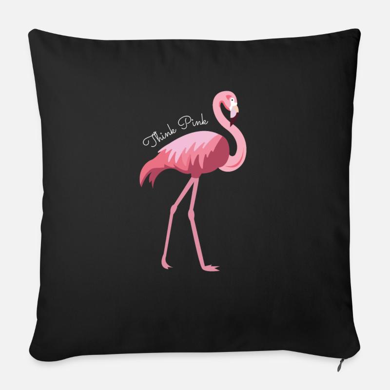 Flamingo - Sofakissenbezug 45 x 45 cm - Schwarz