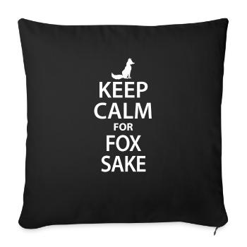Fox - Sofa pillowcase 17,3'' x 17,3'' (45 x 45 cm) - black - Front