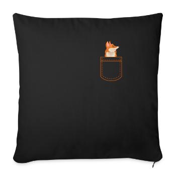 Fuchs - Sofakissenbezug 45 x 45 cm - Schwarz - Vorne