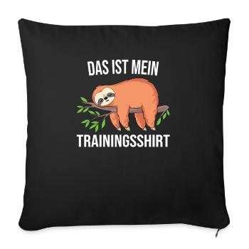 Sloth Gym Fitness C'est ma chemise d'entraînement - Housse de coussin décorative 45 x 45 cm - noir - Devant