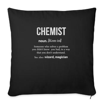 chemistry - Sofa pillowcase 17,3'' x 17,3'' (45 x 45 cm) - black - Front
