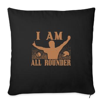 Je suis plus rond - Housse de coussin décorative 45 x 45 cm - noir - Devant