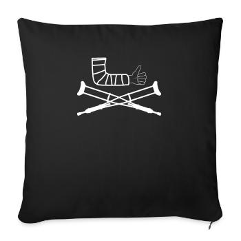 Broken Arm Arm Injury T-Shirt - Sofa pillowcase 17,3'' x 17,3'' (45 x 45 cm) - black - Front