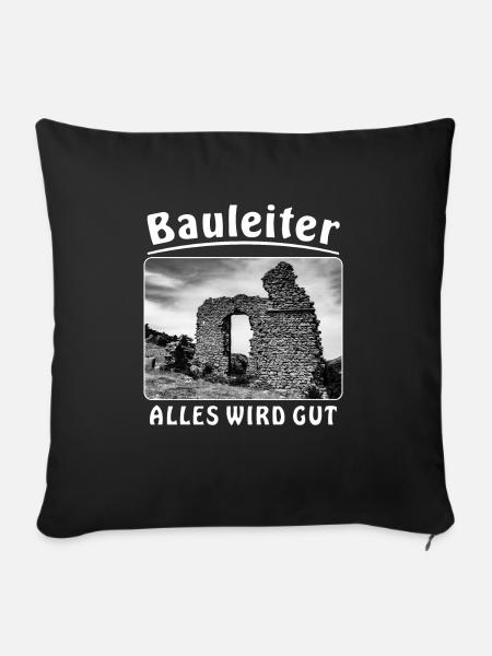 Haus verfallen Bauleiter Alles wird gut - Sofakissenbezug 45 x 45 cm - Schwarz