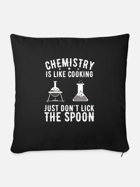 Chemie - Sofakissenbezug 45 x 45 cm - Schwarz