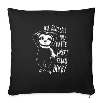 Il est venu n’a pas vu un drôle de sort - Housse de coussin décorative 45 x 45 cm - noir - Devant