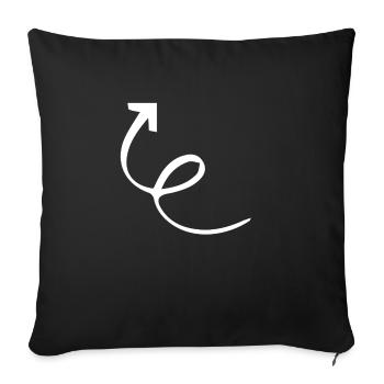 Icône de flèche - Housse de coussin décorative 45 x 45 cm - noir - Devant