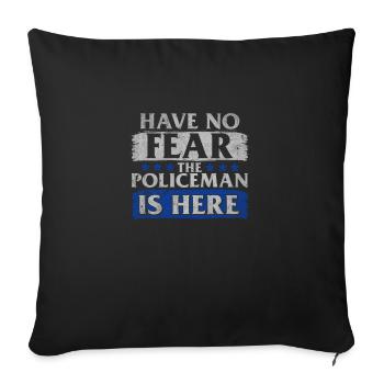 Police cop cop gift - Sofa pillowcase 17,3'' x 17,3'' (45 x 45 cm) - black - Front