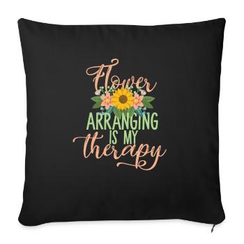 Florist Therapy Florist - Sofa pillowcase 17,3'' x 17,3'' (45 x 45 cm) - black - Front