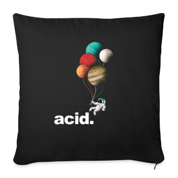 Acid Party Drogen Lsd Acid Techno - Drogen - Sofakissenbezug 45 x 45 cm - Schwarz - Vorne