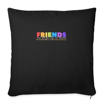 different is good for equality, acceptance vibes - Sofa pillowcase 17,3'' x 17,3'' (45 x 45 cm) - black - Front