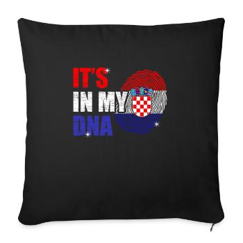 Croatia - Sofa pillowcase 17,3'' x 17,3'' (45 x 45 cm) - black - Front