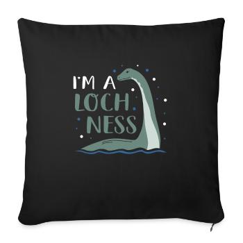 Loch Ness Monster - Sofa pillowcase 17,3'' x 17,3'' (45 x 45 cm) - black - Front
