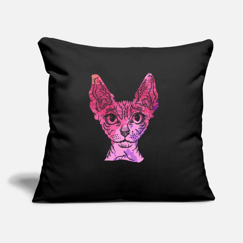 Sphynx Chat Sphynx Chat Coloré Housse de coussin décorative 45 x 45 cm