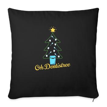 Dentist tooth teeth female dentist doctor dental hygienist - Sofa pillowcase 17,3'' x 17,3'' (45 x 45 cm) - black - Front