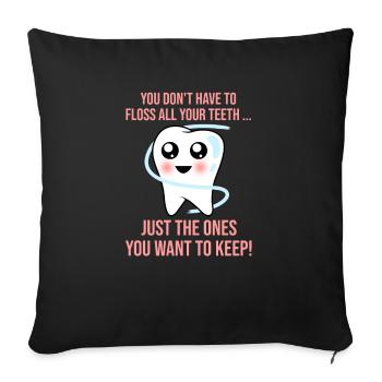 Dentist Dental Teeth Dentist Doctor Dental Assistant - Sofa pillowcase 17,3'' x 17,3'' (45 x 45 cm) - black - Front