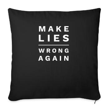 Make Reads Wrong Again Anti- - Sofa pillowcase 17,3'' x 17,3'' (45 x 45 cm) - black - Front