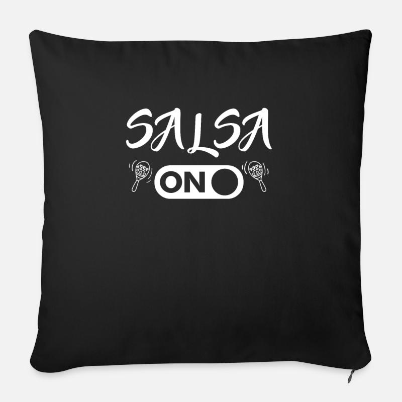 Salsa on - Sofakissenbezug 45 x 45 cm - Schwarz