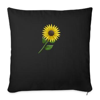 Sunflower Sun Flower Sunflower Flower Power - Sofa pillowcase 17,3'' x 17,3'' (45 x 45 cm) - black - Front