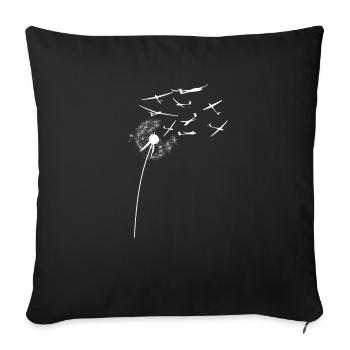 Summery dandelion gift for women - Sofa pillowcase 17,3'' x 17,3'' (45 x 45 cm) - black - Front