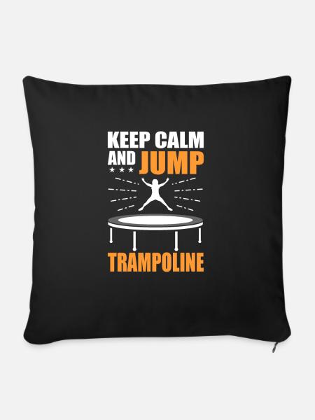 Trampolin - Sofakissenbezug 45 x 45 cm - Schwarz