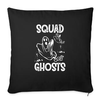T-shirt de l'équipe Quad Ghosts Ghost - Housse de coussin décorative 45 x 45 cm - noir - Devant