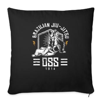 Leglock brasilianische Jiu Jitsu BJJ Geschenk-Design-Idee - Sofakissenbezug 45 x 45 cm - Schwarz - Vorne