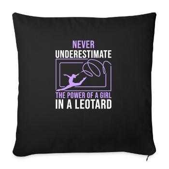 Gymnaste gymnaste gymnaste gymnastique drôle disant gymnaste - Housse de coussin décorative 45 x 45 cm - noir - Devant