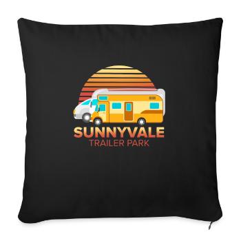 Funny design Trailer Park Sunnyvale Lovers design - Sofa pillowcase 17,3'' x 17,3'' (45 x 45 cm) - black - Front