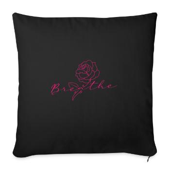Tattoo rose - Sofa pillowcase 17,3'' x 17,3'' (45 x 45 cm) - black - Front