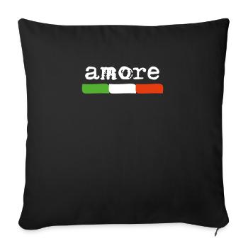 Amore Liebe auf Italienisch Italien Spruch - Sofakissenbezug 45 x 45 cm - Schwarz - Vorne