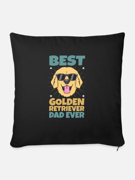 Golden Retriever - Sofakissenbezug 45 x 45 cm - Schwarz