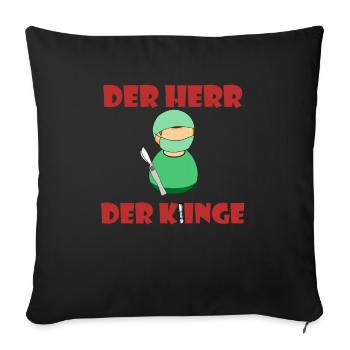 Lustiges Chirurgen Chirurg Wortspiel Arzt Doktor - Sofakissenbezug 45 x 45 cm - Schwarz - Vorne