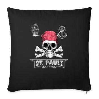 st paulianer st pauli design Geschenk - Sofakissenbezug 45 x 45 cm - Schwarz - Vorne