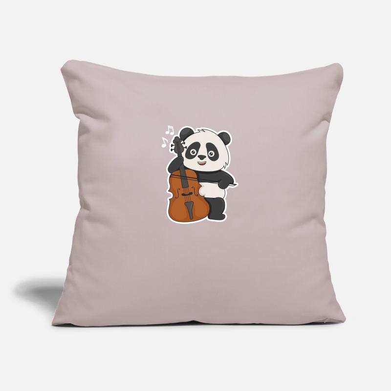 Conception de panda de violoncelle pour un violoncelliste Housse de coussin décorative 45 x 45 cm
