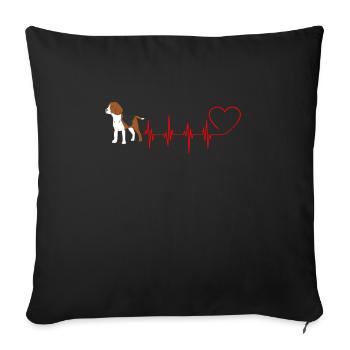 Idée cadeau chiot Beagle - Housse de coussin décorative 45 x 45 cm - noir - Devant
