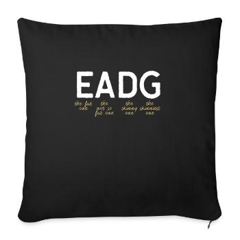 Funny bass guitarist gift for birthday - Sofa pillowcase 17,3'' x 17,3'' (45 x 45 cm) - black - Front