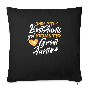 Cadeau de grande tante - Housse de coussin décorative 45 x 45 cm - noir - Devant