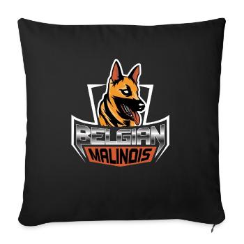 Belgian Malinois - Belgian Shepherd Dog - - Sofa pillowcase 17,3'' x 17,3'' (45 x 45 cm) - black - Front