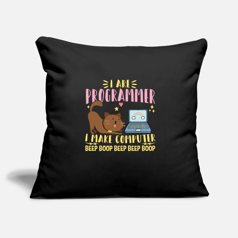 I Are Programmer I Makes Computer Beep Boop Coder Sofa pillowcase 17,3'' x 17,3'' (45 x 45 cm)
