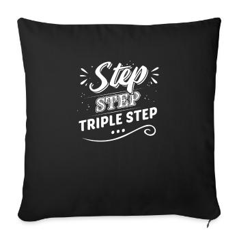 Design Lindy Hop pour un professeur de danse - Housse de coussin décorative 45 x 45 cm - noir - Devant