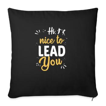 Design Lindy Hop pour un partenaire de danse - Housse de coussin décorative 45 x 45 cm - noir - Devant